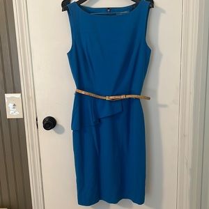 Antonio Melani size 8 Blue Dress, Tan Belt